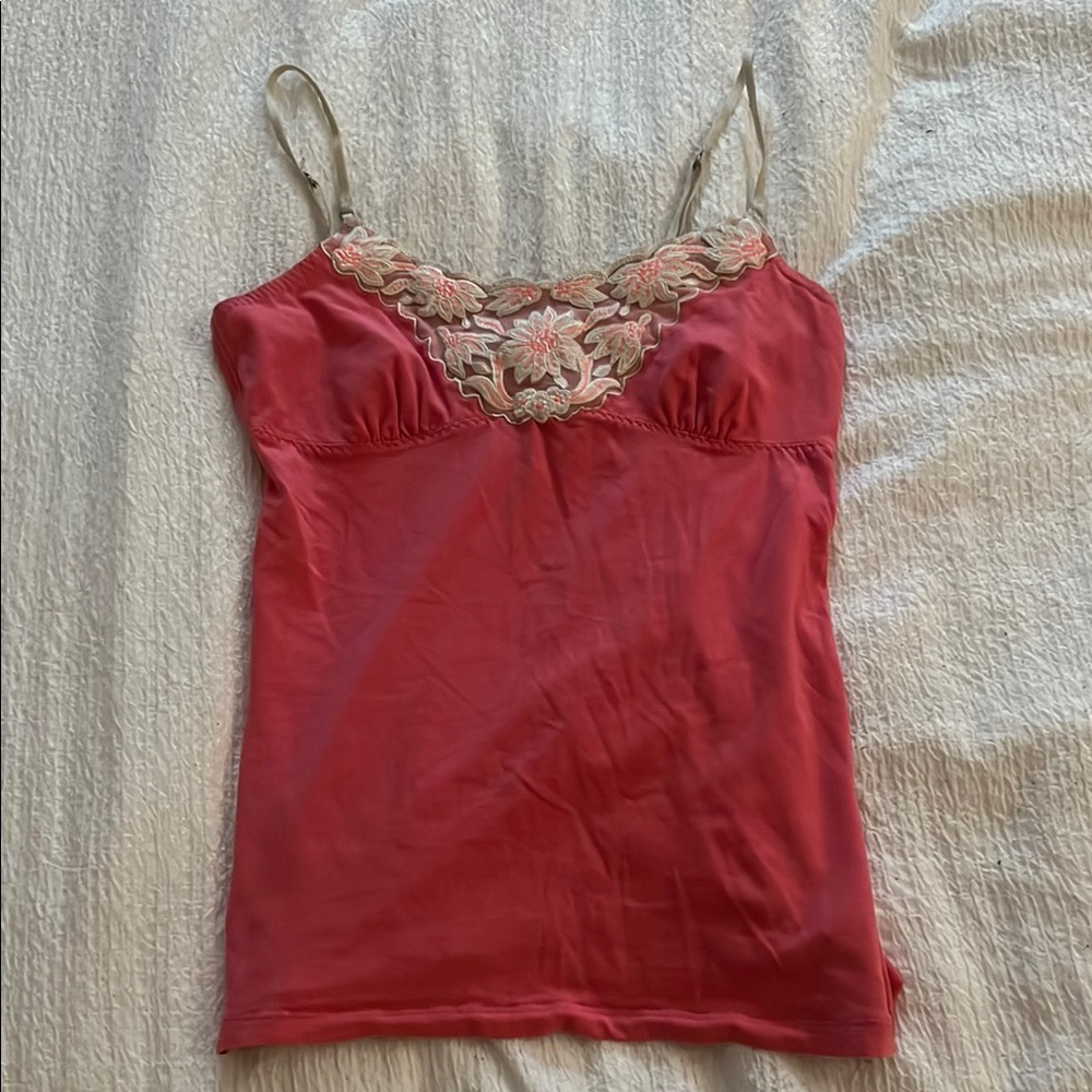 American Eagle Outfitters Pink Embellished Sleeveless Camisole